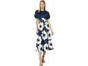 (取寄) テッドベーカー デイシア ポンテ トップ ウィズ ミディ スカート ドレス Ted Baker Daysiah Ponte Top with Midi Skirt Dress Dark Navy