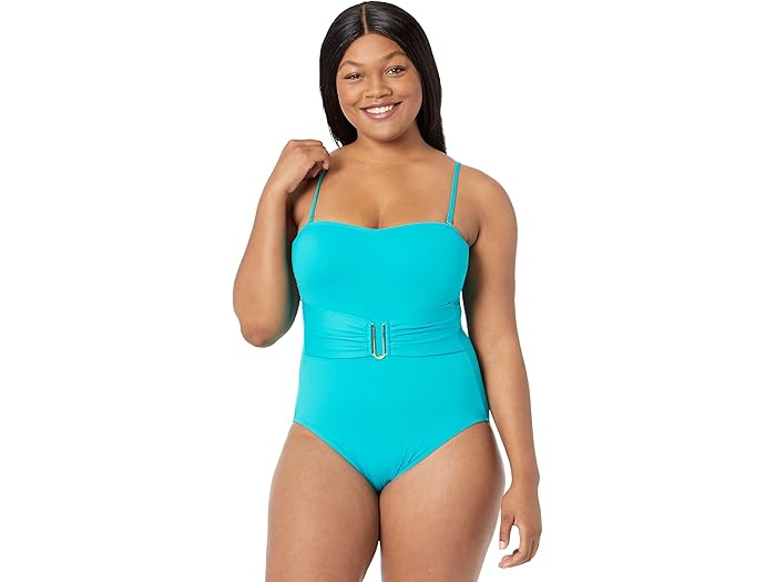 (取寄) ラ ブランカ アイランド ゴッデス ベルテッド ヘアバンド ミオ La Blanca Island Goddess Belted Bandeau Mio Turquoise