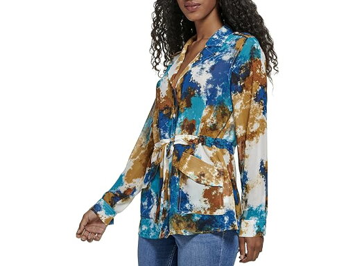 (取寄) カルバンクライン ロング スリーブ チュニック ウィズ ドローストリング Calvin Klein Long Sleeve Tunic with Drawstring Luggage Multi (取寄) カルバンクライン ロング スリーブ チュニック ウィズ ドローストリング Calvin Klein Long Sleeve Tunic with Drawstring Luggage Multi