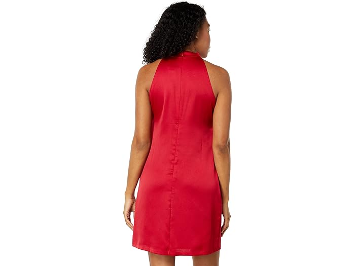 (取寄) ヴィンスカムート クレープ バック サテン ボウ ネック シフト Vince Camuto Crepe Back Satin Bow Neck Shift Red