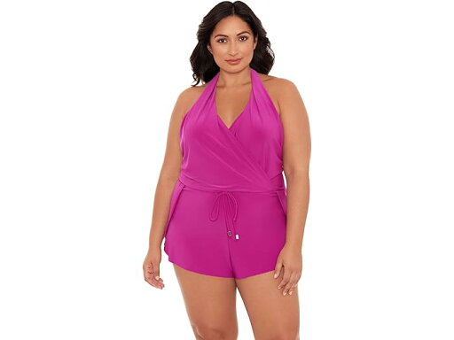 (取寄) マジックスーツ プラス サイズ ソリッド ビアンカ ロンパー ワンピース Magicsuit Plus Size Solid Bianca Romper One-Piece Hibiscus (取寄) マジックスーツ プラス サイズ ソリッド ビアンカ ロンパー ワンピース Magicsuit Plus Size Solid Bianca Romper One-Piece Hibiscus