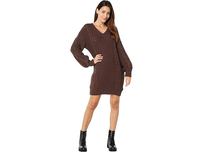 (取寄) バルドー ベル ニット ドレス Bardot Bell Knit Dress Chocolate