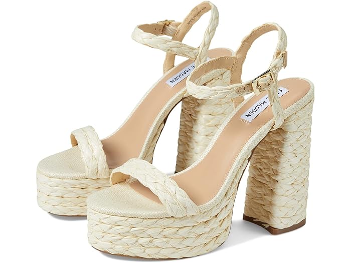 楽天ジェットラグ楽天市場店（取寄） スティーブマデン ティエラ ヒールド サンダル Steve Madden Tiera Heeled Sandal Raffia