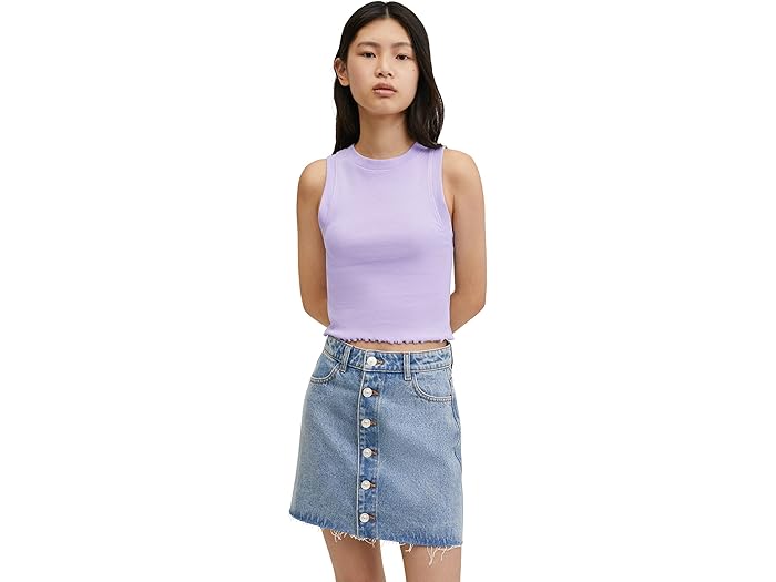 () ޥ å ȥå  (ƥ) MANGO Kids Top Rib (Teen) Lila