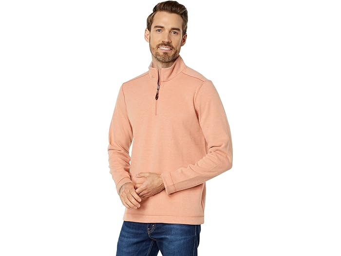 (取寄) ジョンストン&マーフィー リバーシブル ソリッド 1/4 ジップ Johnston & Murphy Reversible Solid 1/4 Zip Orange/Light Blue