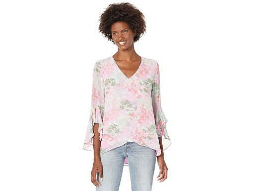 (取寄) ヴィンスカムート フラッター スリーブ V-ネック グロウリング ガーデン チュニック Vince Camuto Flutter Sleeve V-Neck Glowing Garden Tunic Brook Green (取寄) ヴィンスカムート フラッター スリーブ V-ネック グロウリング ガーデン チュニック Vince Camuto Flutter Sleeve V-Neck Glowing Garden Tunic Brook Green