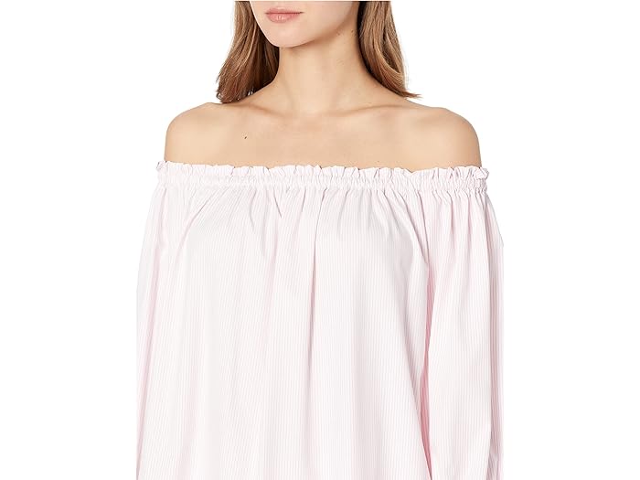 (取寄) ウェイフ フリーマン ロング スリーブ オフ ショルダー チュニック WAYF Freeman Long Sleeve Off Shoulder Tunic Pink Pinstripe