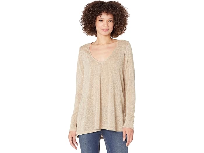 (取寄) ショウ ミー ユア ムームー クラーク チュニック トップ Show Me Your Mumu Clark Tunic Top Gold Sparkle Knit