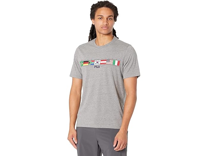 () ե ҥ塼 եå ƥ Fila Huegmen Graphic Tee Varsity Heather