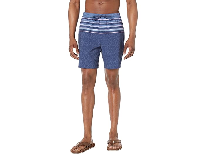 (取寄) オリジナルペンギン ゴルフ スラブ ストライプ ブロック ボードショーツ Original Penguin Golf Slub Stripe Block Boardshorts Black Iris