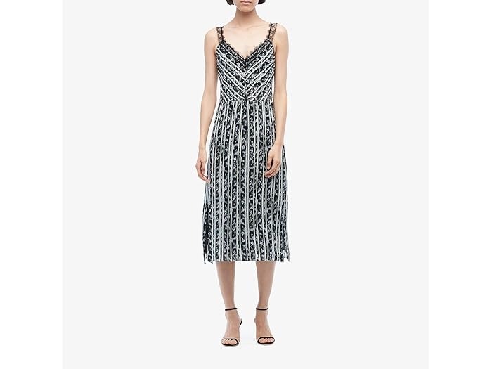 (取寄) Jason Wu フローラル ストライプ ドレス Jason Wu Ikate Floral Stripe Dress Black Multi