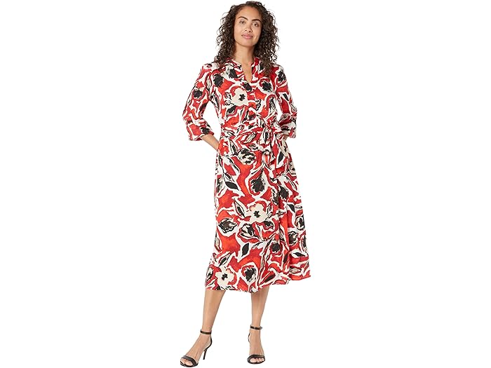 () ˥å ڥ ݥå ɥ쥹 NIC+ZOE Petal Pop Dress Red Multi