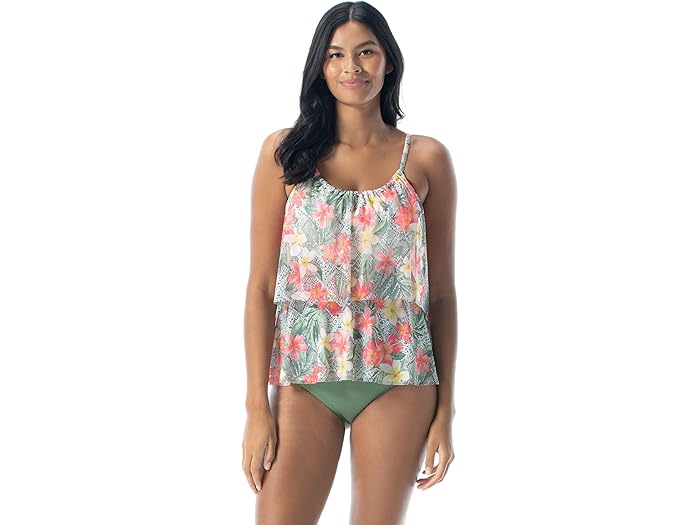 (取寄) ココ リーフ モナコ ブラ サイズド メッシュ レイヤー タンキニ トップ COCO REEF Monaco Bra Sized Mesh Layer Tankini Top Multi