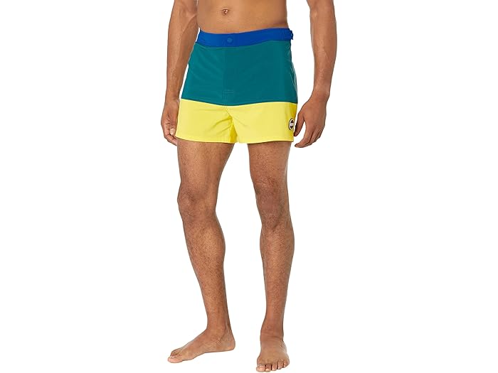 (取寄) コルマー 35 cm ファニー カラーブロック ストレッチ クイック ドライ スイム トランクス COLMAR 35 cm Funny Color-Block Stretch Quick Dry Swim Trunks Vetiver/Taxi/Yatch
