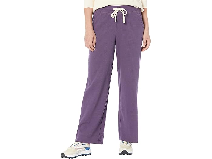 (取寄) パクト ワッフル ワイド レッグ クロップ パンツ PACT Waffle Wide Leg Crop Pants Currant