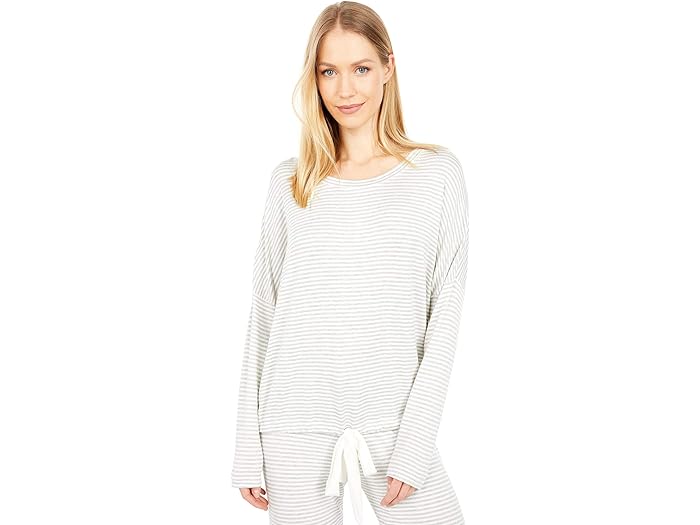 () С ǥ ȥ饤  ȥå Eberjey Sadie Stripes Slouchy Top Heath...