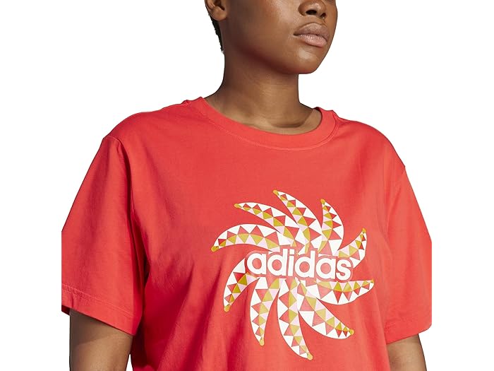 (���) ���ǥ����� �ե����� ����ե��å� T ����� adidas Farm Graphic T-Shirt Tomato