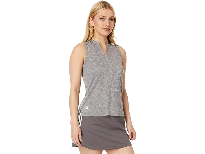 (取寄) アディダス ゴルフ アルティメット365 テクスチャー スリーブレス ポロ adidas Golf Ultimate365 Textured Sleeveless Polo Charcoal