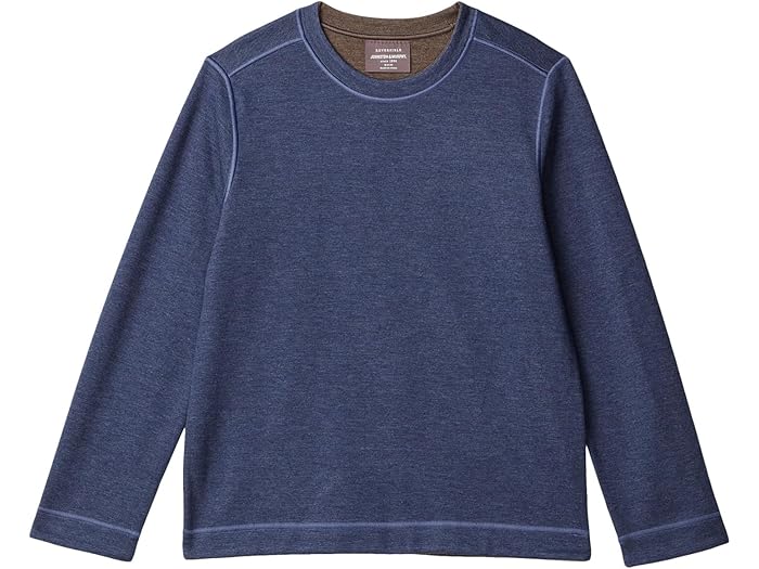 (取寄) ジョンストン&マーフィー キッズ リバーシブル ソリッド クルー ネック (ビッグ キッド) Johnston & Murphy Kids Reversible Solid Crew Neck (Big Kid) Navy/Brown