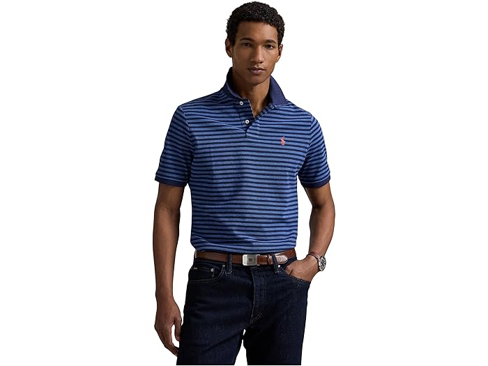 (取寄) ラルフローレン クラシック フィット ストライプド メッシュ ポロ シャツ Polo Ralph Lauren Cl..