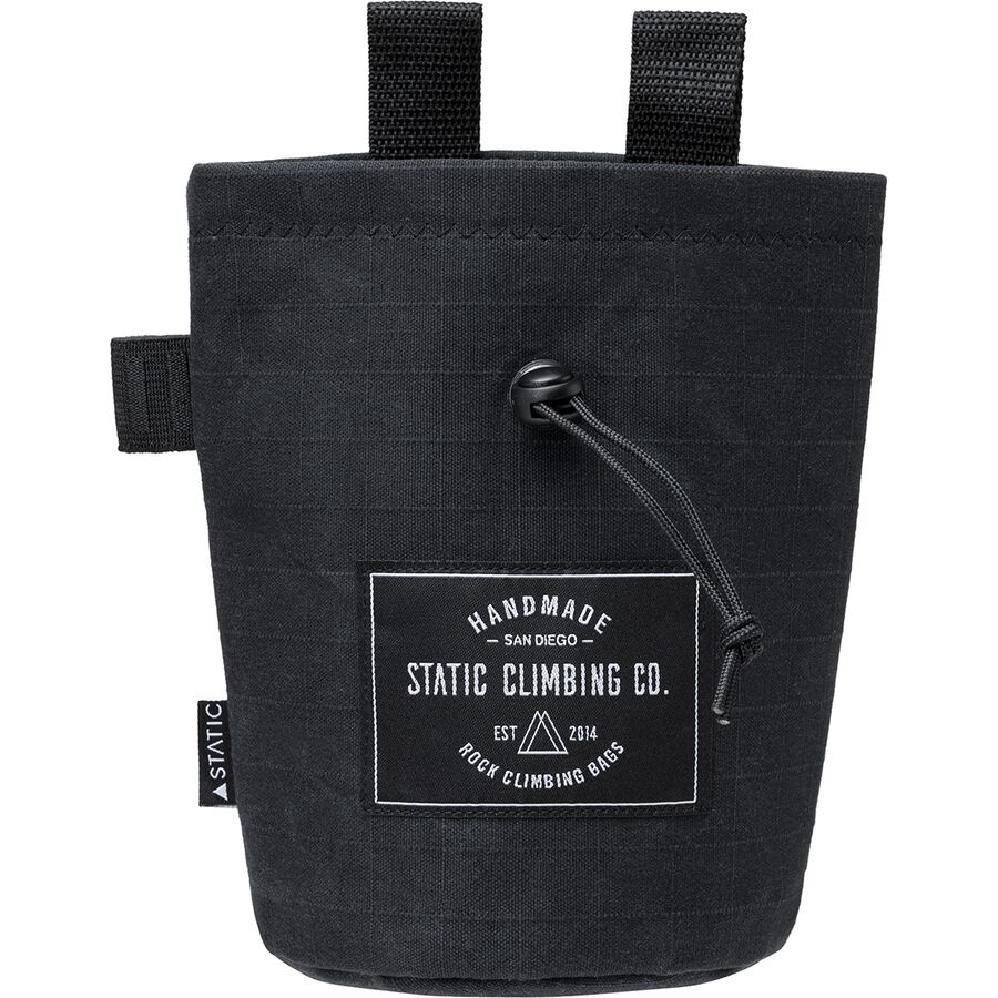 (取寄) スタティック ワックスド キャンバス チョーク バッグ STATIC Waxed Canvas Chalk Bag Black Gridwax