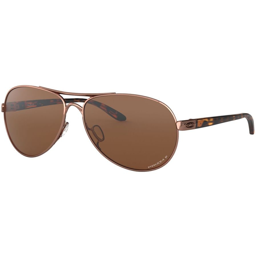 () ꡼ ǥ եɥХå ݡ饤 󥰥饹 -  Oakley women Feedback Polarized Sunglasses - Women's Rose Gold W/ Prizm Tungsten Polarized