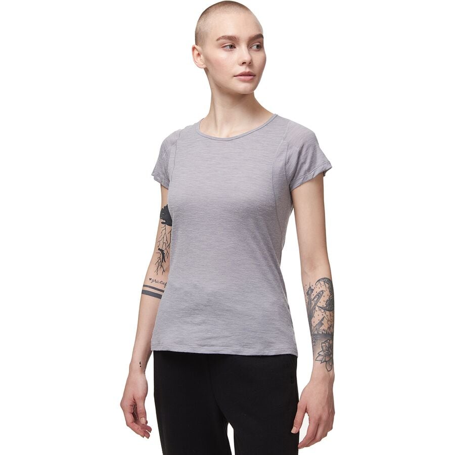 () ubN_Ch fB[X Y T-Vc - EBY Black Diamond women Rhythm T-Shirt - Women's Pewter