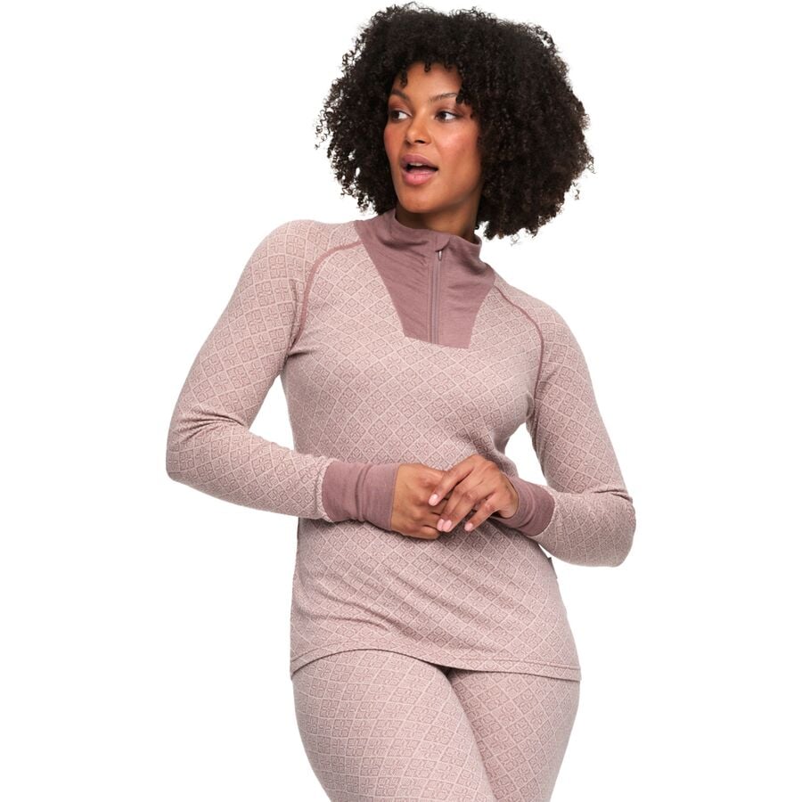 () ȥ ǥ ե ߥ ߥå 1/2-å ȥå -  Kari Traa women Voss Cashmere Mix 1/2-Zip Top - Women's Taupe