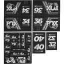 (取寄) フォックスレーシングショックス ヘリテージ フォークテール アンド ショック デカール キット FOX Racing Shox Heritage Fork and Shock Decal Kit Silver(4)
