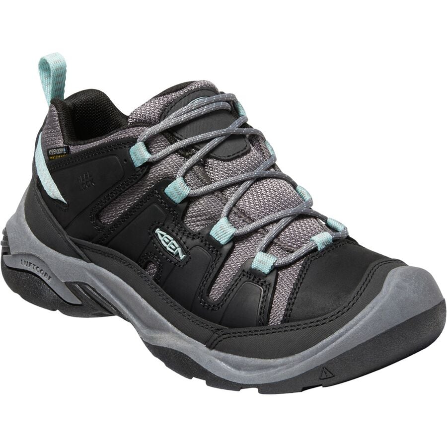 (取寄) キーン レディース サーカディア ウォータープルーフ ハイキング シューズ KEEN women Circadia Waterproof Hiking Shoe - Women's Black/Cloud Blue