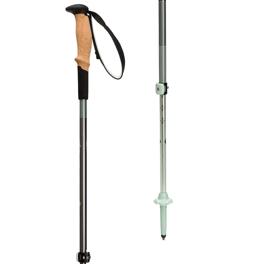 (取寄) ブラックダイヤモンド パシュート ショック トレッキング ポールズ Black Diamond Pursuit Shock Trekking Poles Steel Grey/Foam Green