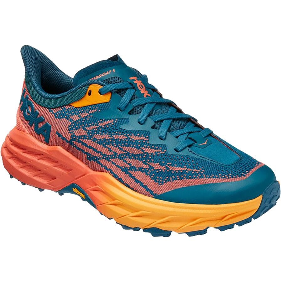 () ۥͥ ǥ ԡɥ 5 磻 ˥ 塼 HOKA women Speedgoat 5 Wide Running Shoe - Women's Blue Coral/Camellia