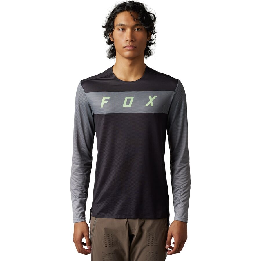 (取寄) フォックスレーシング メンズ フレックスエアー ロング-スローブ ジャージ - メンズ Fox Racing men Flexair Long-Sleeve Jersey - Men's Arcadia Black