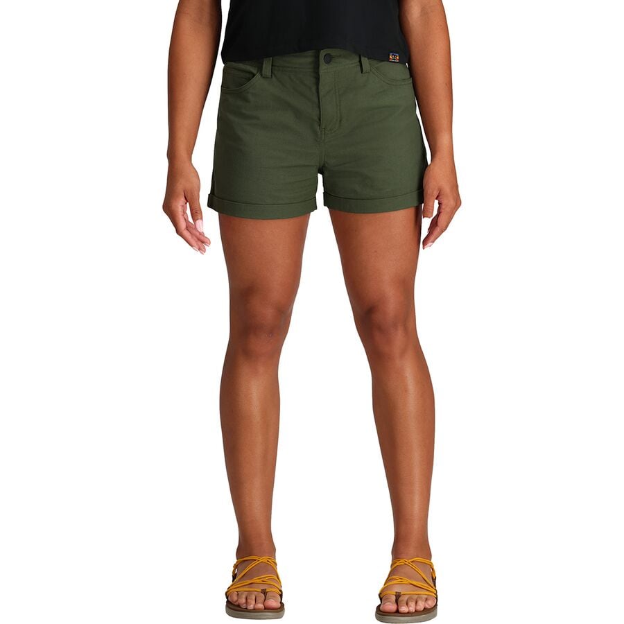 () AEghA T[` fB[X LoX 5C` V[c - EBY Outdoor Research women Canvas 5in Shorts - Women's Verde