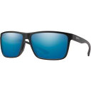 (取寄) スミス リップタイド クロマポップ ポーラライズド サングラス Smith Riptide ChromaPop Polarized Sunglasses Matte Black/ChromaPop Glass Polarized Blue Mirror