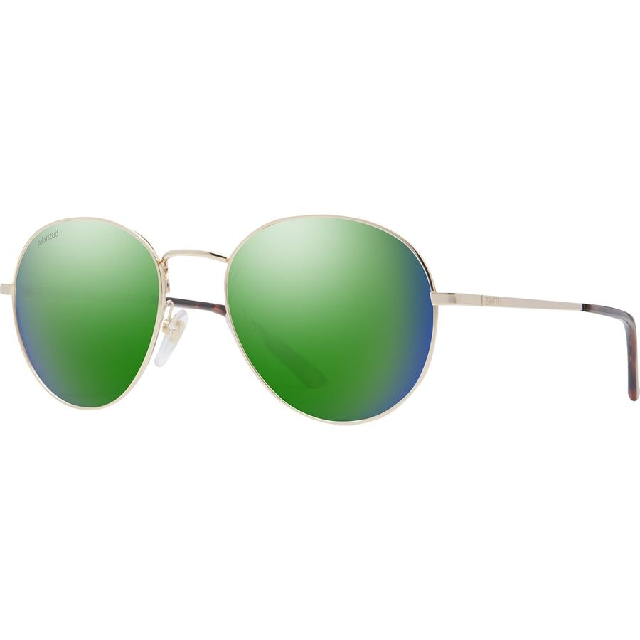 () X~X vbv |[CYh TOX Smith Prep Polarized Sunglasses Gold/Polarized Green Mirror