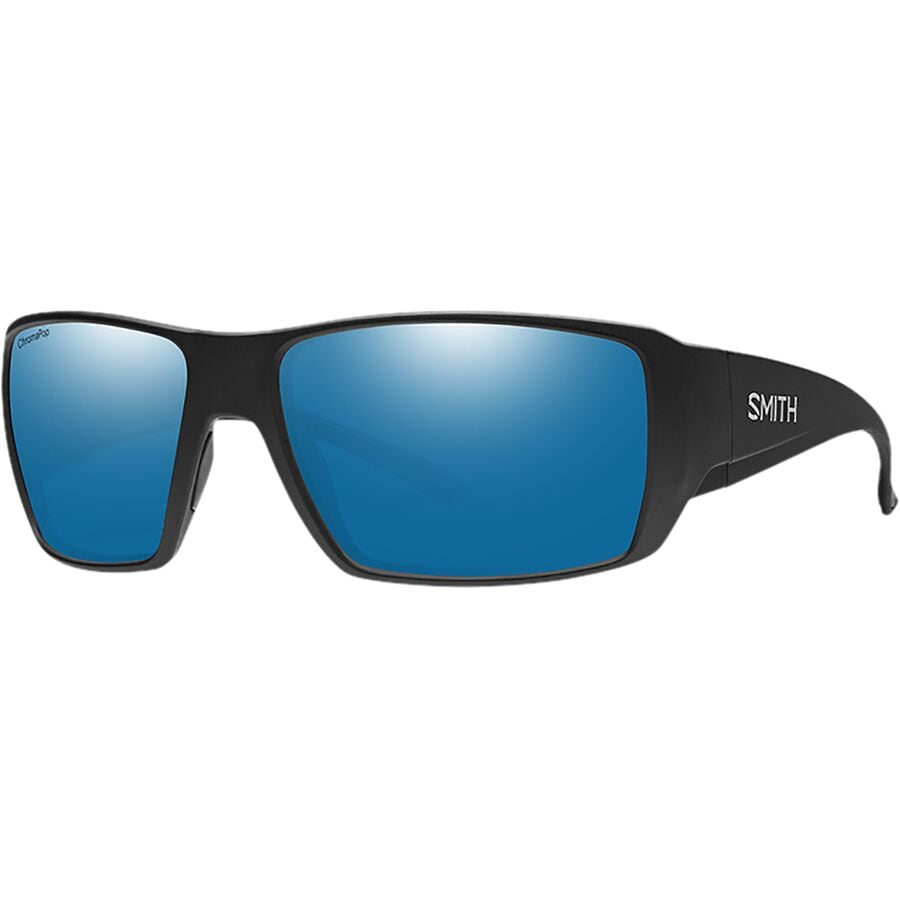 () X~X KCY `CX Xl N}|bv |[CYh TOX Smith Guide's Choice XL ChromaPop Polarized Sunglasses Matte Black/ChromaPop Glass Polarized Blue Mirror