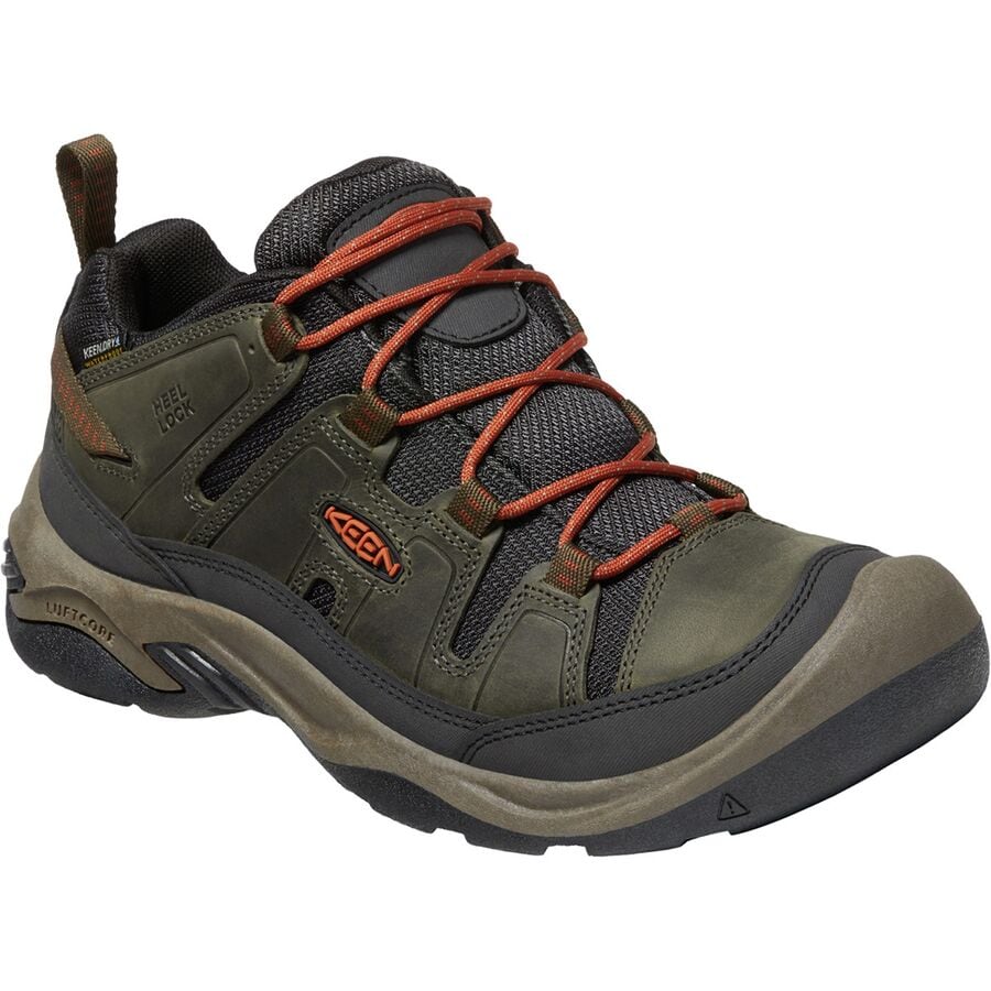 (取寄) キーン メンズ サーカディア ウォータープルーフ ハイキング シューズ - メンズ KEEN men Circadia Waterproof Hiking Shoe - Men's Black Olive/Potters Clay