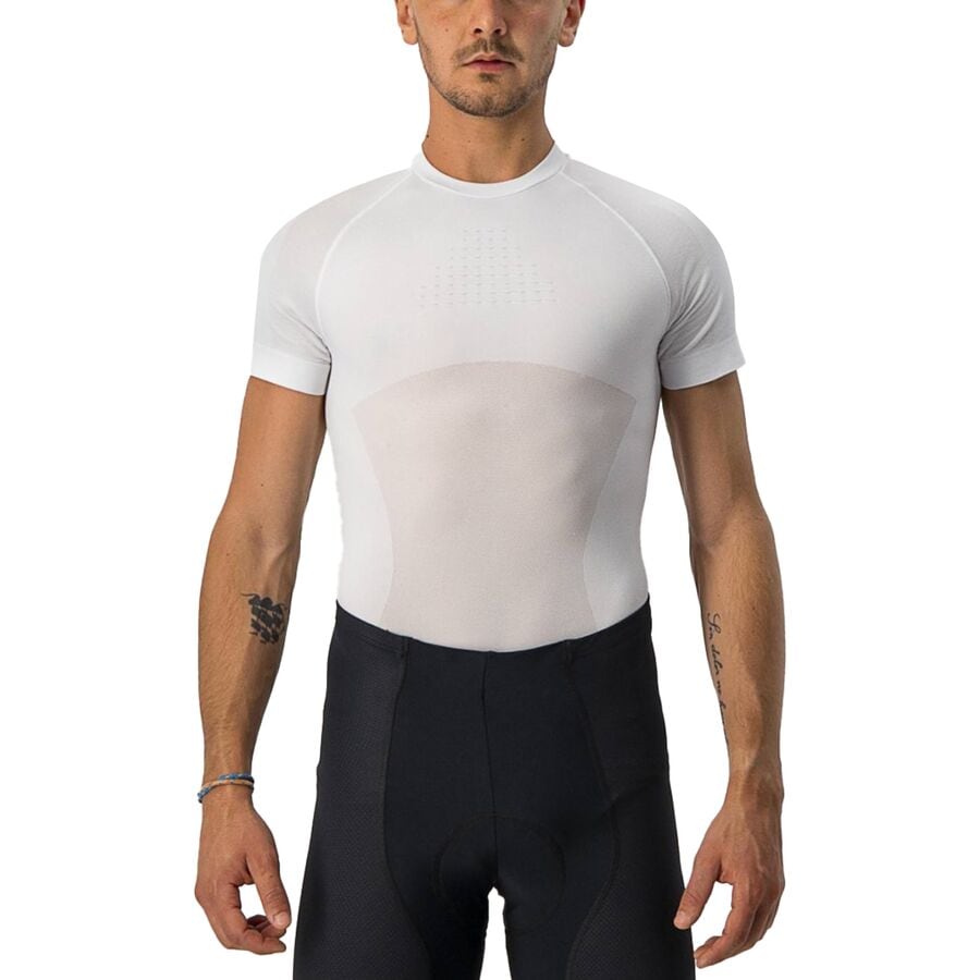 (取寄) カステリ メンズ コア シームレス ショートスリーブ ベース レイヤー - メンズ Castelli men Core Seamless Short-Sleeve Base Layer - Men's White