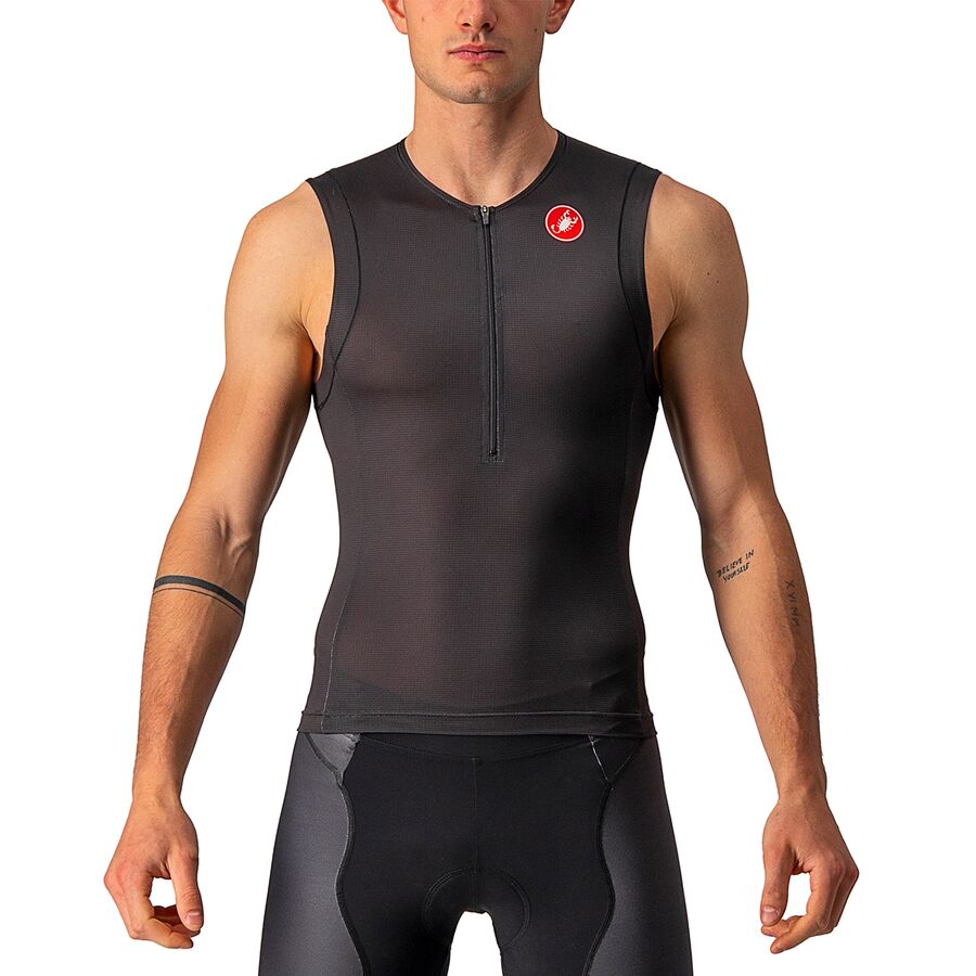 取寄 カステリ メンズ フリー トライ 2 スリーブレス トップ - メンズ Castelli men Free Tri 2 Sleeveless Top - Men s Black