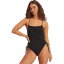 () ե꡼ ǥ    ͥå ɥȥ ԡ ॹ -  Seafolly women Sea Dive Scoop Neck Drawstring One-Piece Swimsuit - Women's Black