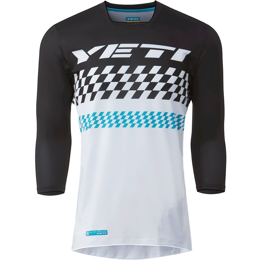 (取寄) イエティサイクルズ メンズ エンデューロ 3/4-スリーブ ジャージ - メンズ Yeti Cycles men Enduro 3/4-Sleeve Jersey - Men's Turq Checker