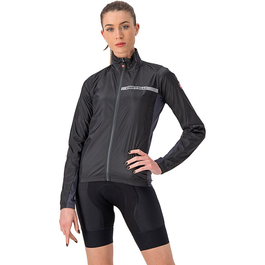 (取寄) カステリ レディース スクアドラ ストレッチ ジャケット - ウィメンズ Castelli women Squadra Stretch Jacket - Women's Light Black/Dark Gray