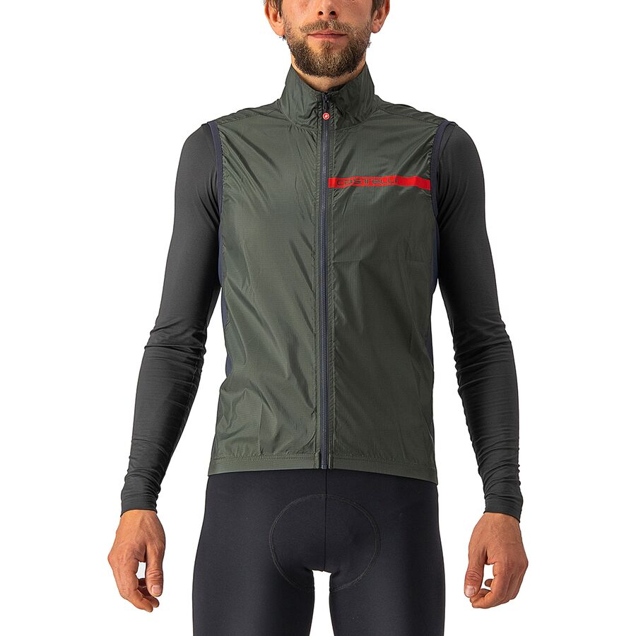 (取寄) カステリ メンズ スクアドラ ストレッチ ベスト - メンズ Castelli men Squadra Stretch Vest - Men's Military Green/Dark Gray