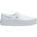 (取寄) バンズ スニーカー レディース クラシック スリッポン スタックフォーム シューズ 大きいサイズ Vans women Classic Slip-On Stackform Shoe True White