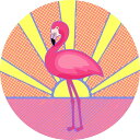 (取寄) フラミンゴ パッチ Noso Patches Flamingo Patch