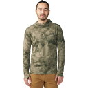 (取寄) マウンテンハードウェア メンズ マウンテン ストレッチ ブーディ - メンズ Mountain Hardwear men Mountain Stretch Hoodie - Men's Stone Green Ice Dye Print