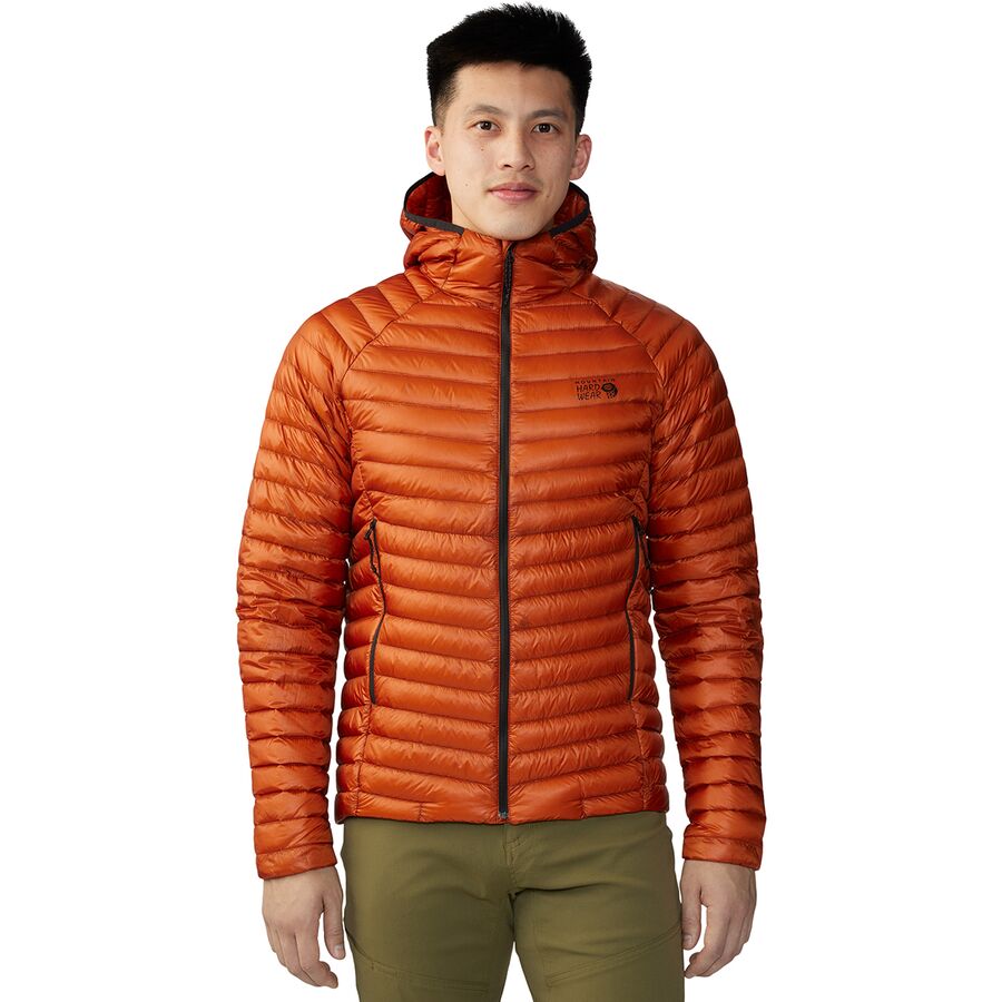 (取寄) マウンテンハードウェア メンズ ゴースト ウィスパラー 2 フーデット ダウン ジャケット - メンズ Mountain Hardwear men Ghost Whisperer 2 Hooded Down Jacket - Men's Raw Carnelian