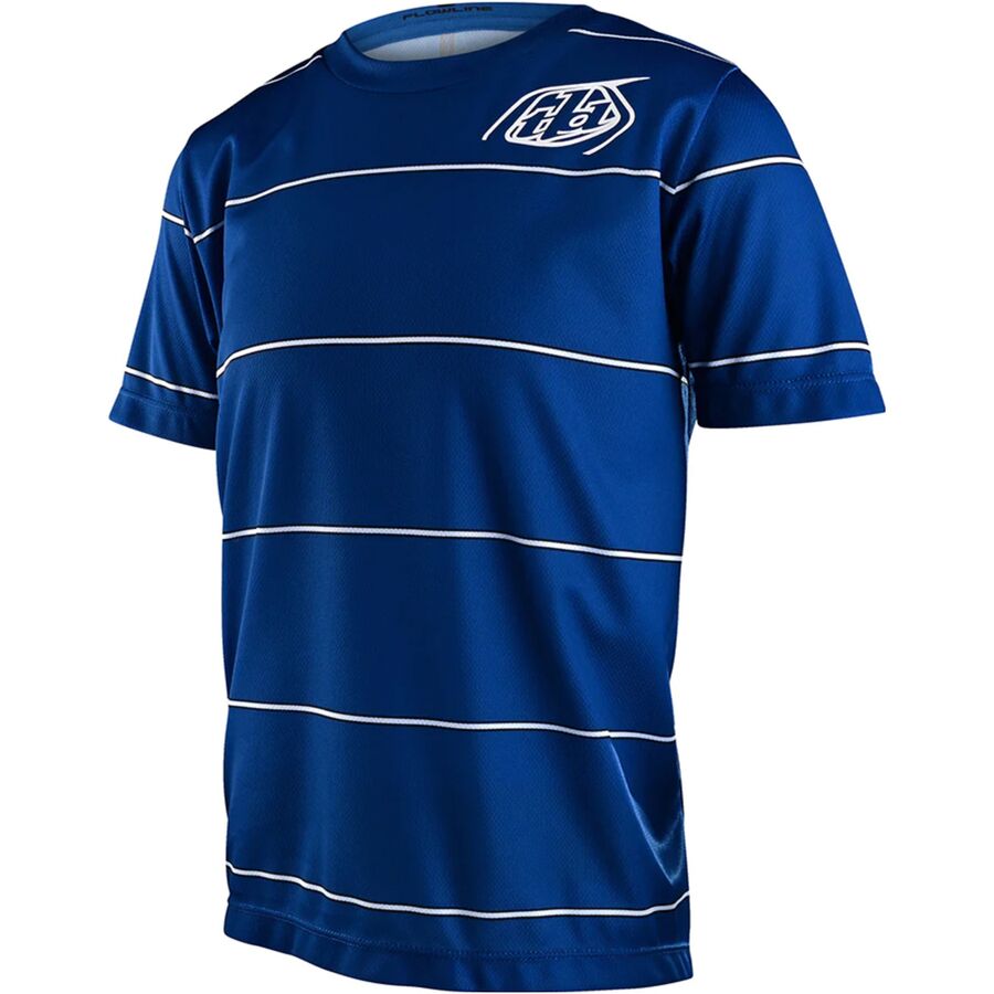 (取寄) トロイリーデザインズ ボーイズ フローライン ショートスリーブ ジャージ - ボーイズ Troy Lee Designs boys Flowline Short-Sleeve Jersey - Boys' True Blue