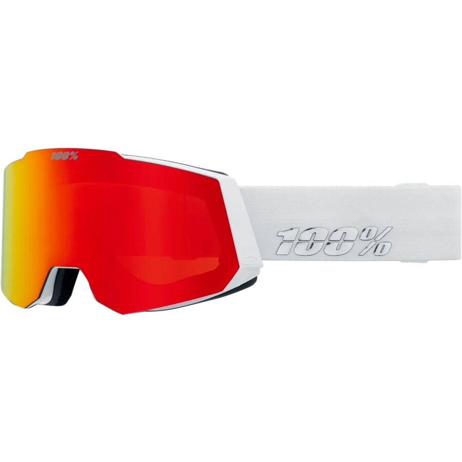 () 100% S[O 100% Snowcraft Goggle White/Red/Mirror Red